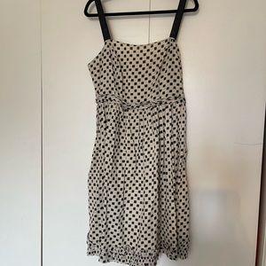 Anthropologie cream sundress with tie back